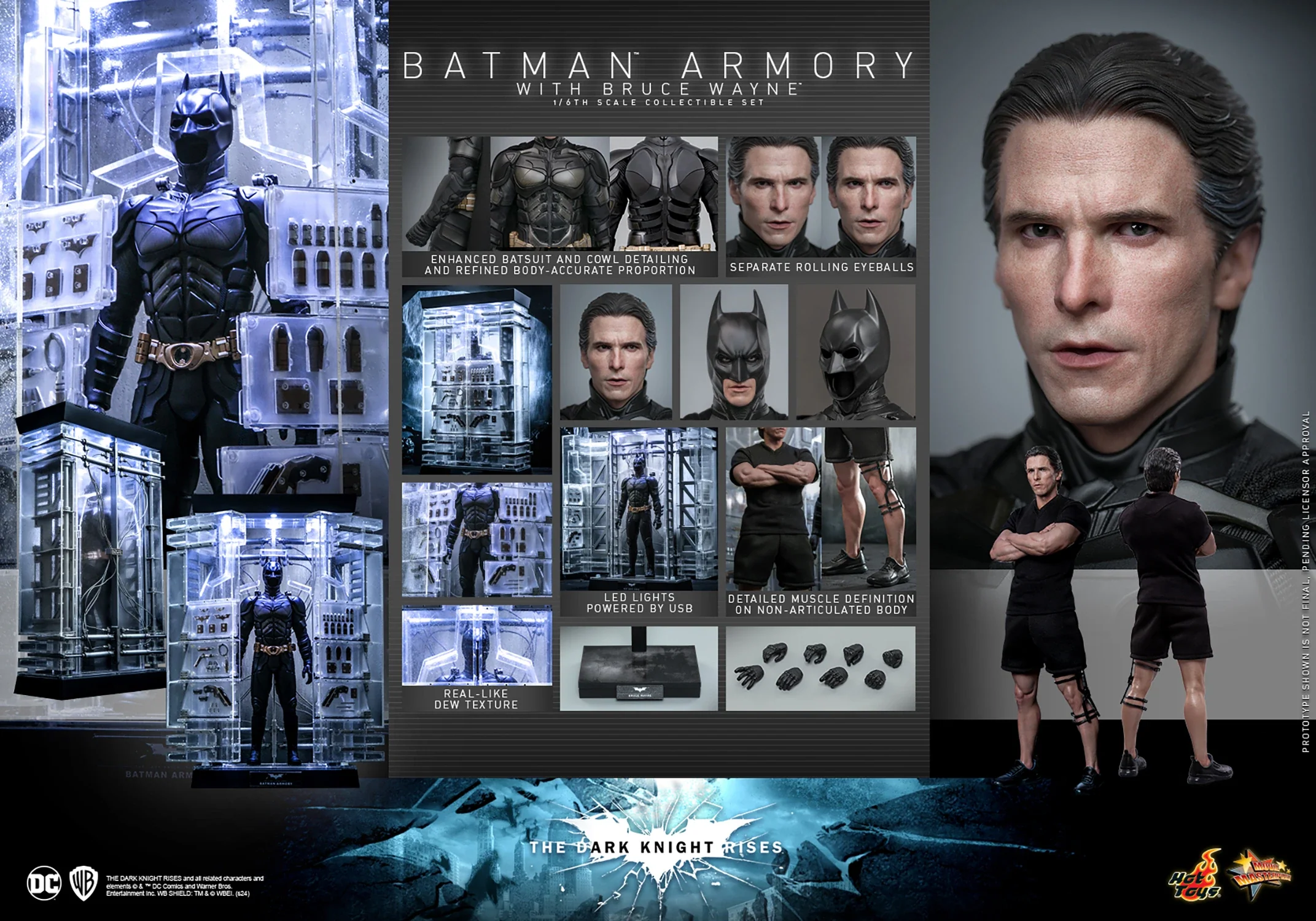 Hot Toys 1/6 Scale Batman Armory with Bruce Wayne (MMS702) - Image 10