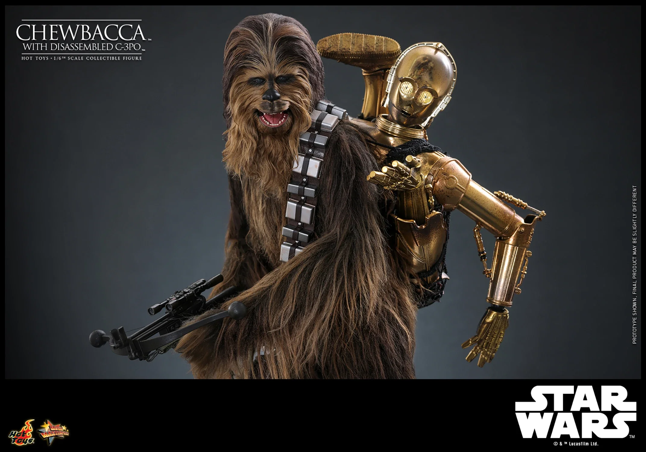 Hot Toys 1/6 Scale Chewbacca with Disassembled C-3PO - Image 6