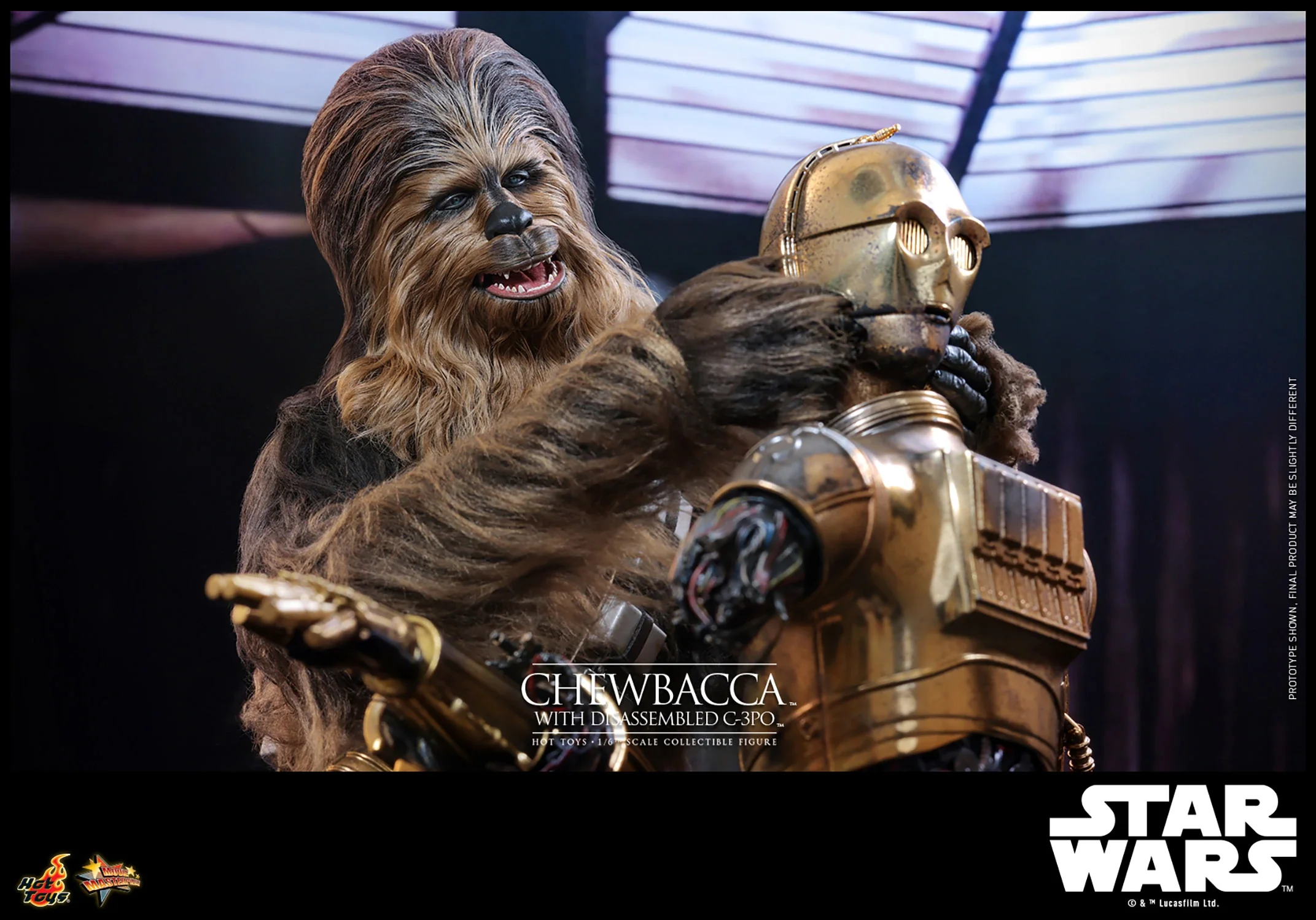 Hot Toys 1/6 Scale Chewbacca with Disassembled C-3PO - Image 7