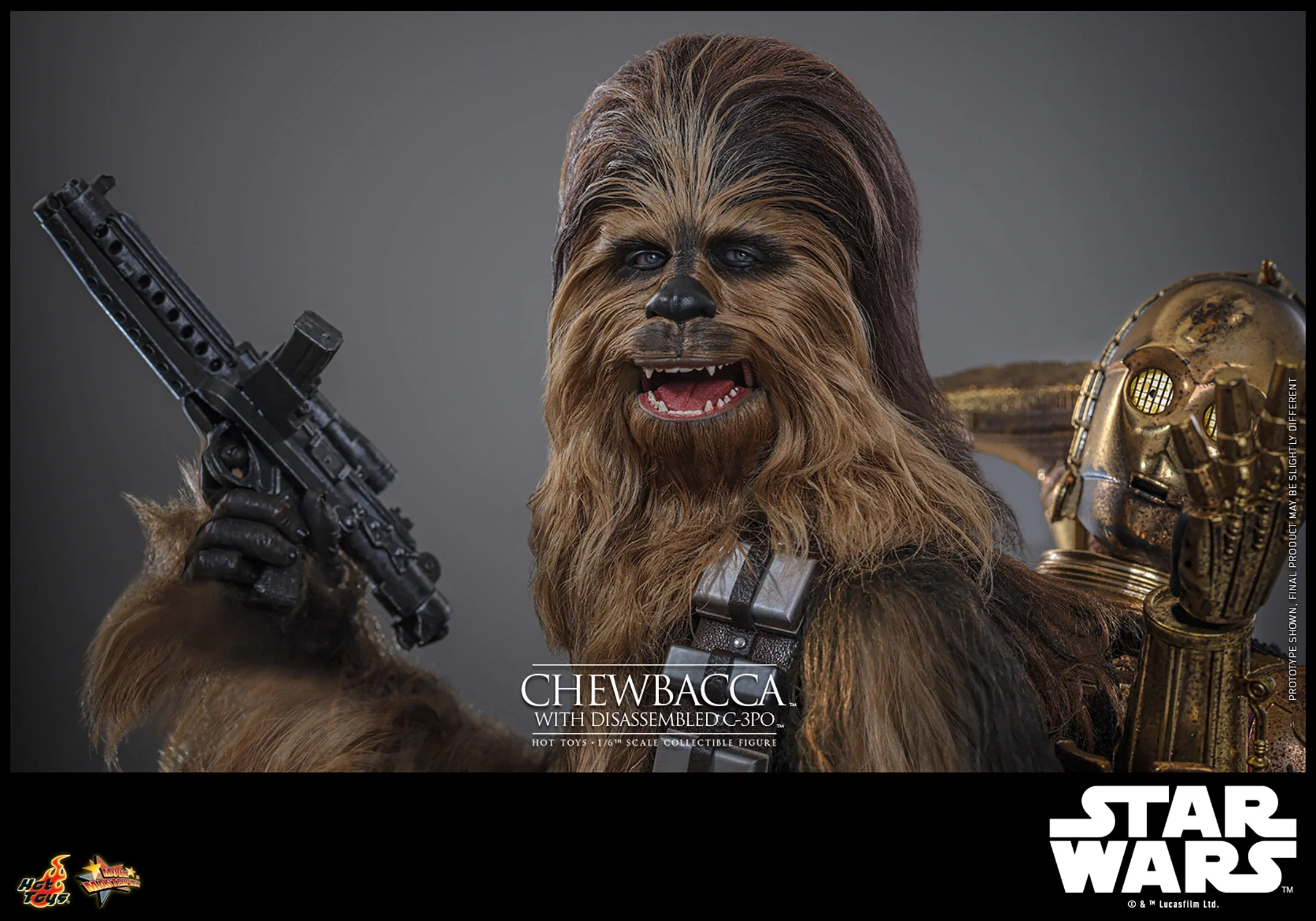 Hot Toys 1/6 Scale Chewbacca with Disassembled C-3PO - Image 8