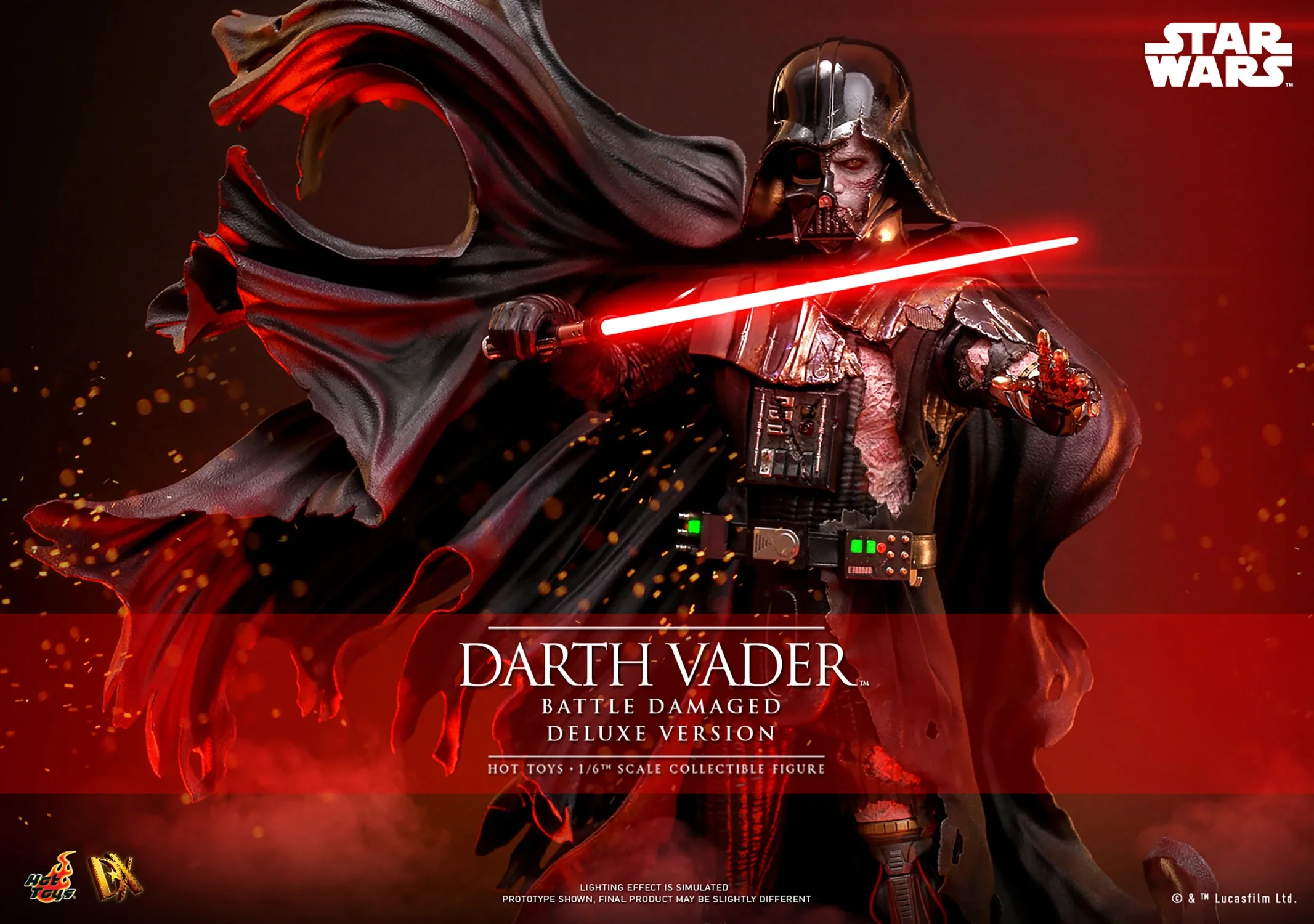 Hot Toys 1/6 Scale Darth Vader (Battle Damaged) – Deluxe Version - Image 13