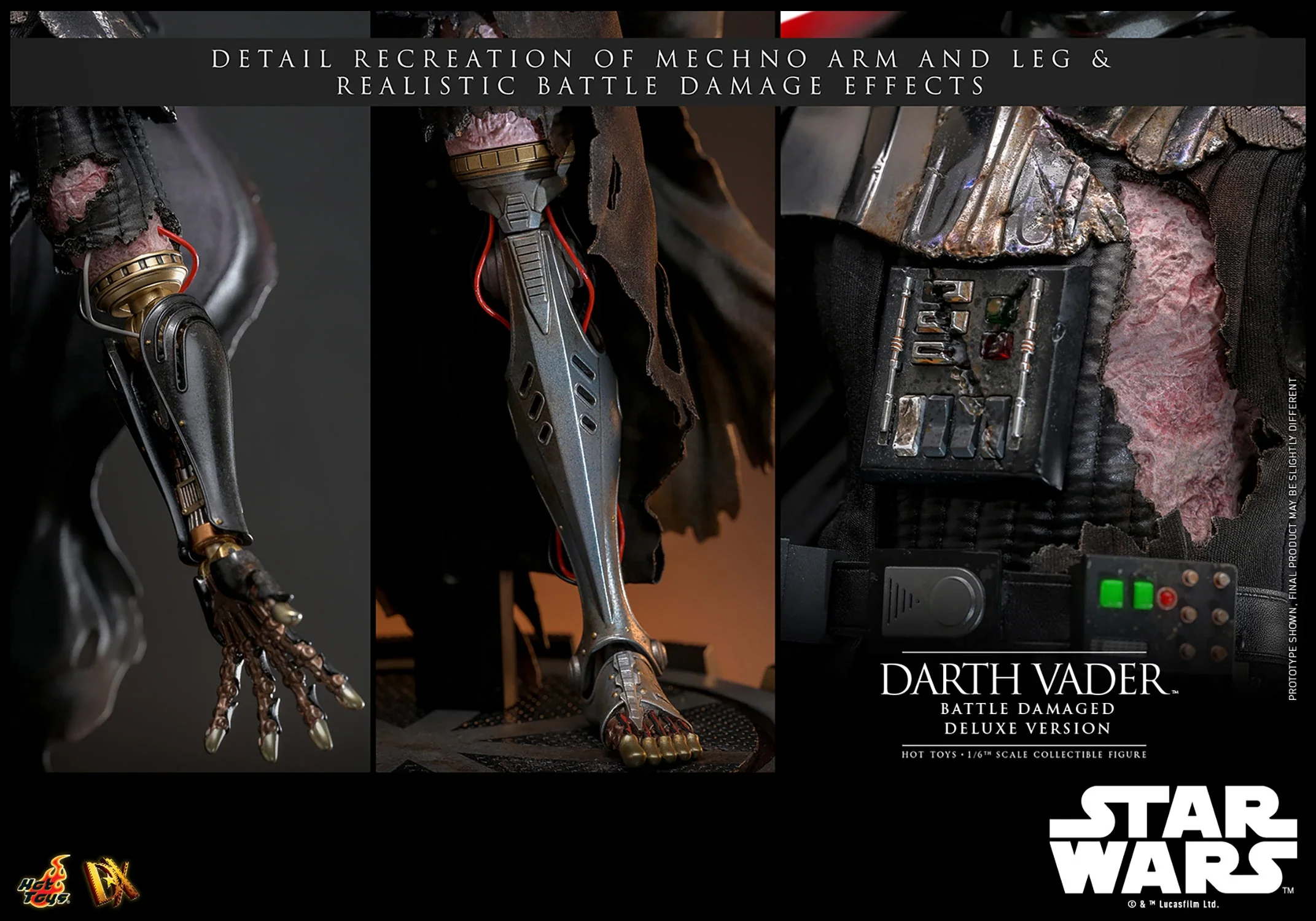 Hot Toys 1/6 Scale Darth Vader (Battle Damaged) – Deluxe Version - Image 16