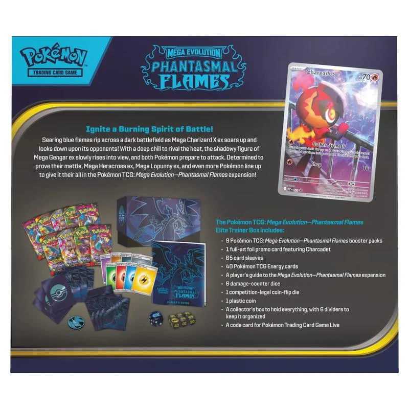 Pokémon TCG: Mega Evolution: Phantasmal Flames Elite Trainer Box (ETB) - Image 6