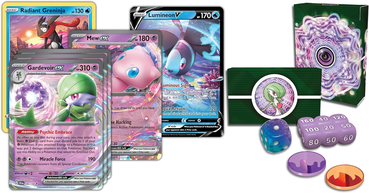 Pokémon TCG: Gardevoir ex League Battle Deck (1 Ready-to-Play 60-Card Deck Including Gardevoir ex and Mew ex) - Image 3