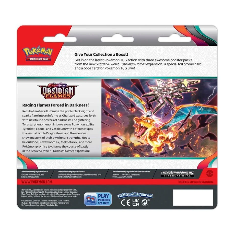 Pokémon TCG: Scarlet & Violet Obsidian Flames 3-Pack Blister (Eevee) - Image 3