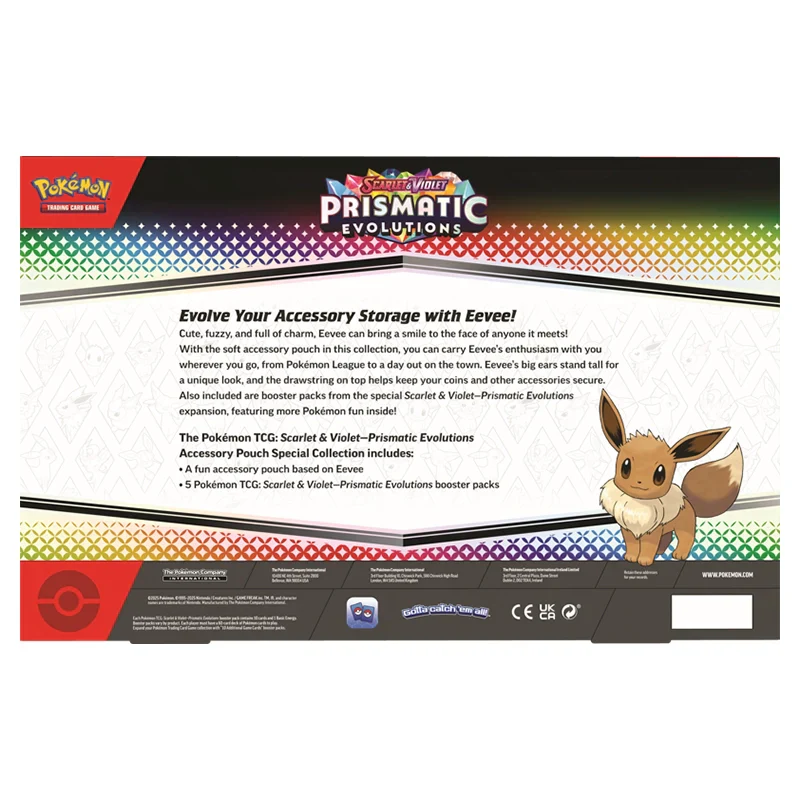 Pokémon TCG: Scarlet & Violet 8.5 Prismatic Evolutions Accessory Pouch Special Collection (1 Per customer) - Image 4