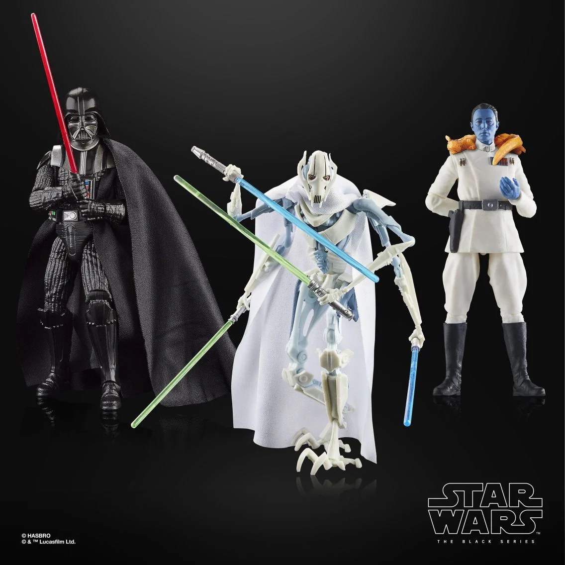 Star Wars The Black Series: Darth Vader, Grand Admiral Thrawn, General Grievous 3-Pack - Image 2
