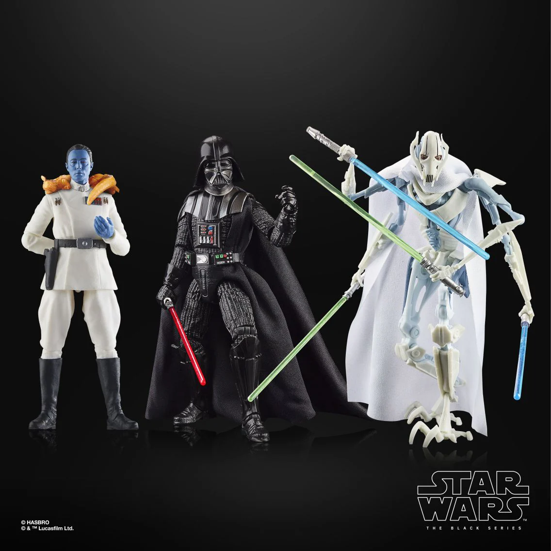 Star Wars The Black Series: Darth Vader, Grand Admiral Thrawn, General Grievous 3-Pack - Image 3
